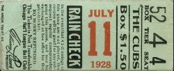 Vintage Baseball Ticket